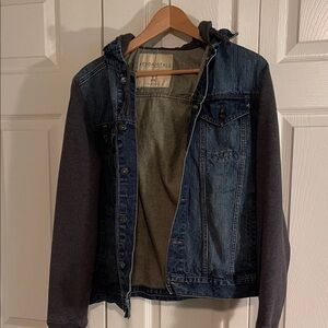 Aeropostale Denim Jacket with Charcoal Sleeves
